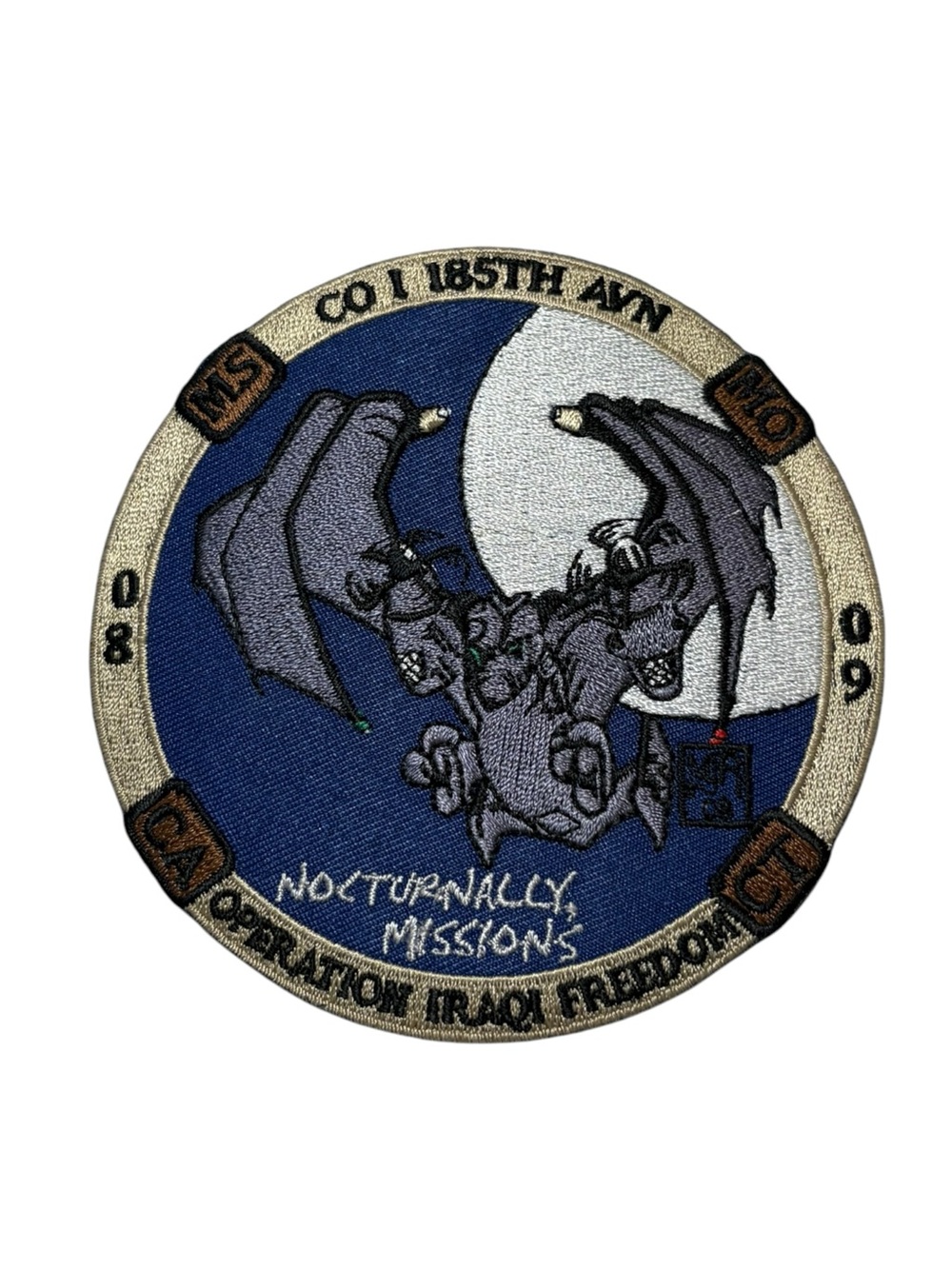 US Army Co I 185th Aviation Regiment Operation Iraqi Freedom 08-09 Mission Patch